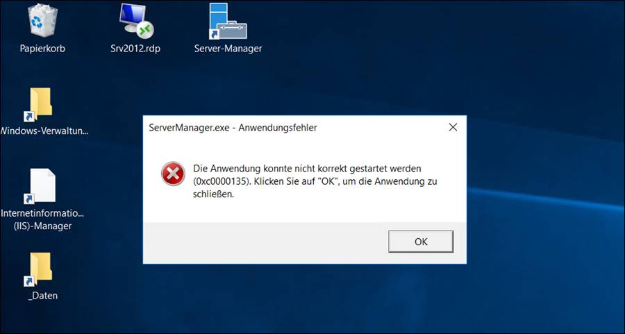 [Windows] Khắc phục lỗi ServerManager.exe Error 0xc0000135