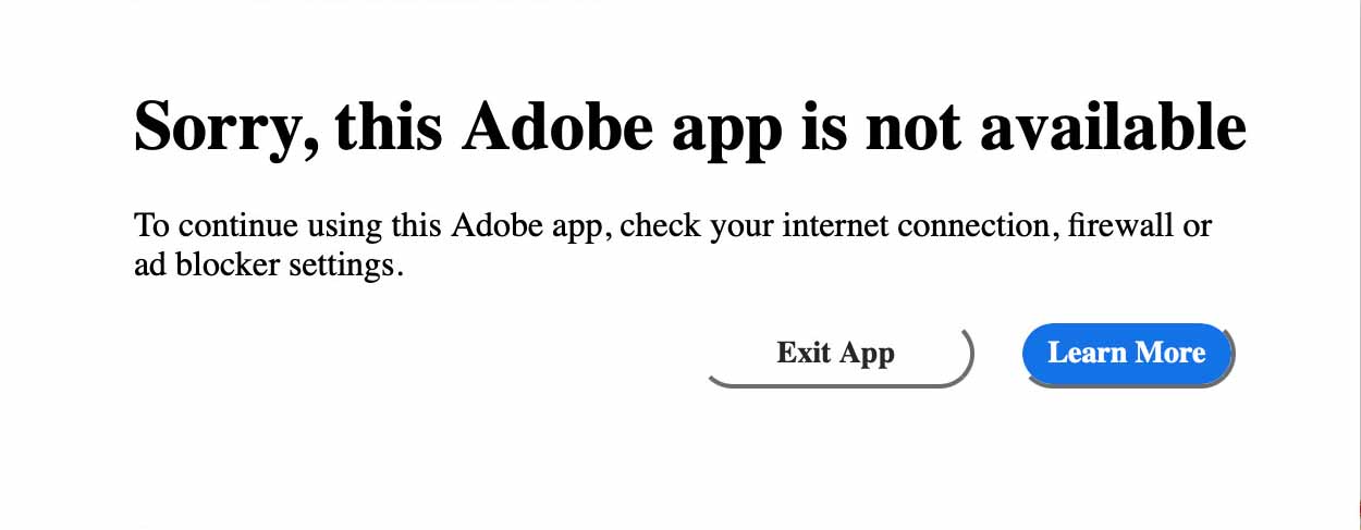 Hướng dẫn sửa lỗi: Sorry, this Adobe app is not available trên MacOS