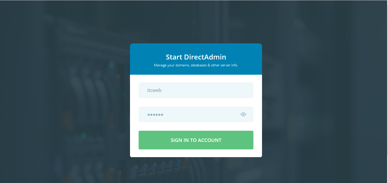 Login Page DirectAdmin