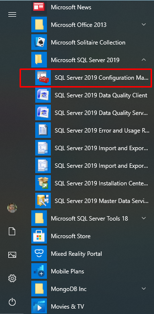 select sql server configuration
