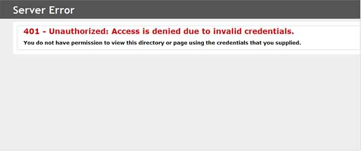Fix lỗi 401 Unauthorized: Access is denied due to invalid credentials