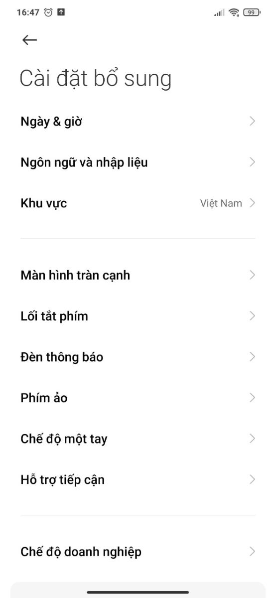Hướng dẫn bật / tắt màn hình tràn cạnh cho Xiaomi Redmi Note 8 Pro